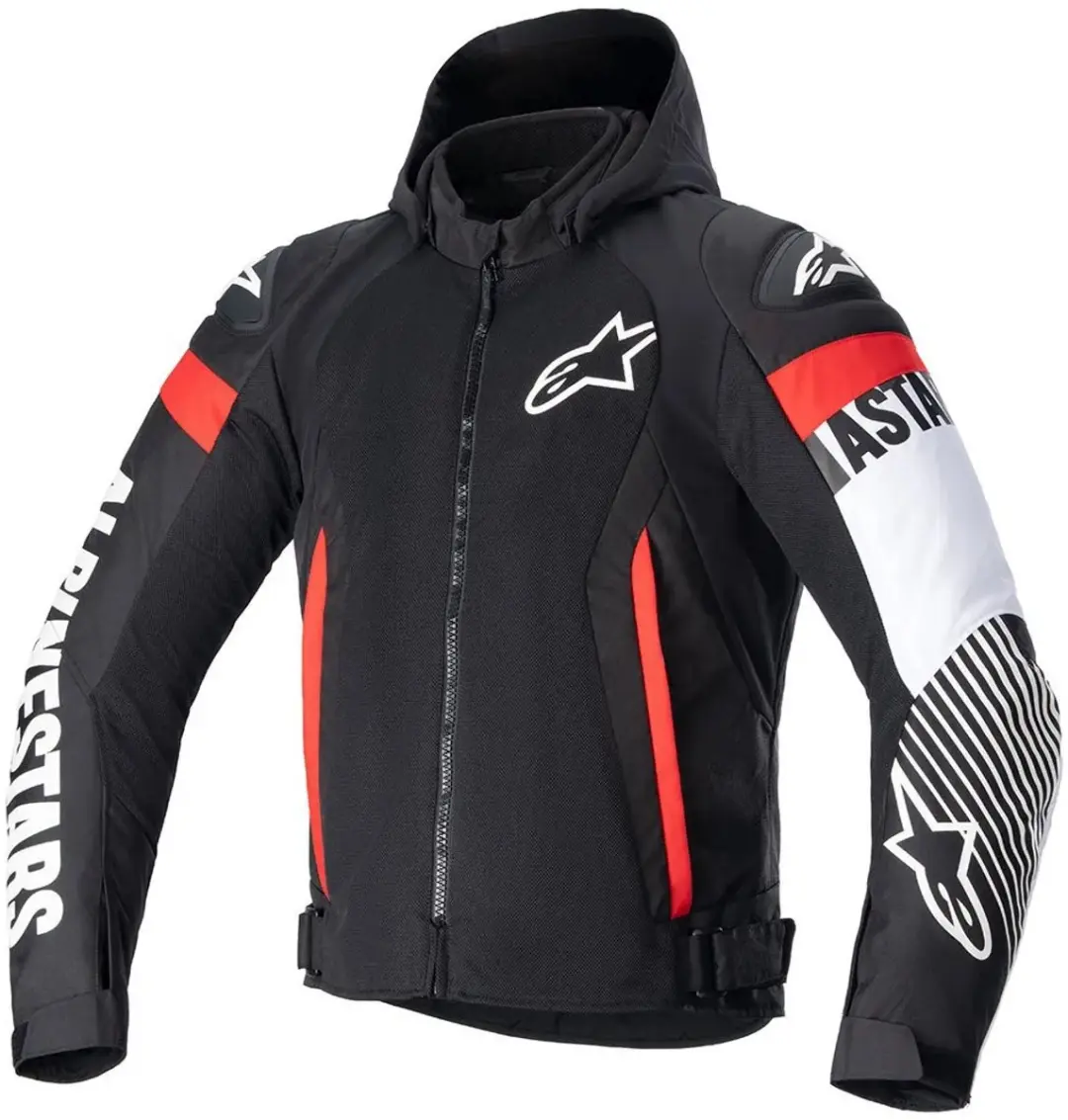 Alpinestars Zaca Air Jas - Zwart/Wit/Fluo Rood