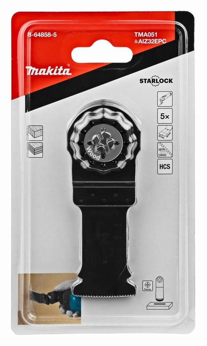 Makita TMA051 Invalzaagblad 32mm Hout - 5 Stuks
