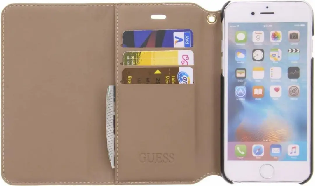 Guess iPhone 6/6s Hoesje - Bruin Kunstleer
