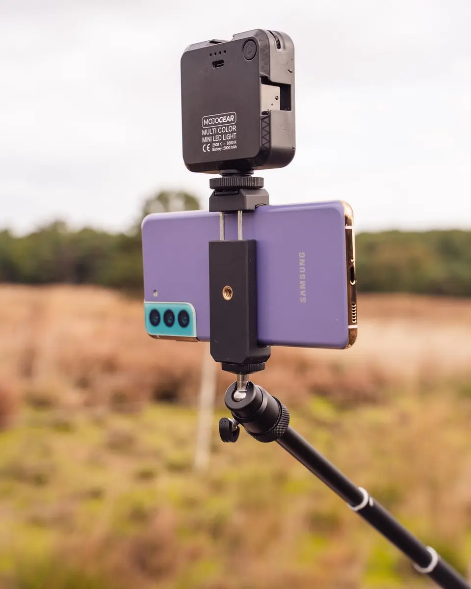 MOJOGEAR MG-22 Superstevige Selfiestick Kit - 71cm - Zwart