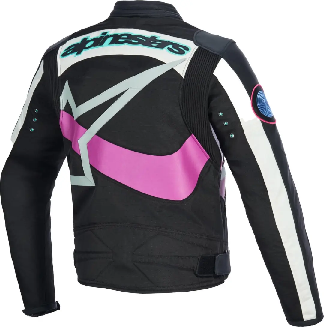 Alpinestars Idles Dames Motorjas - Zwart/wit/paars M