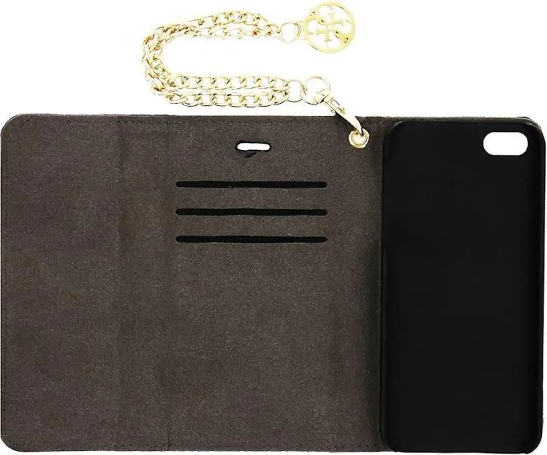 Guess Wallet Clutch Case iPhone 5/5S - 3 Pasjes - Zwart