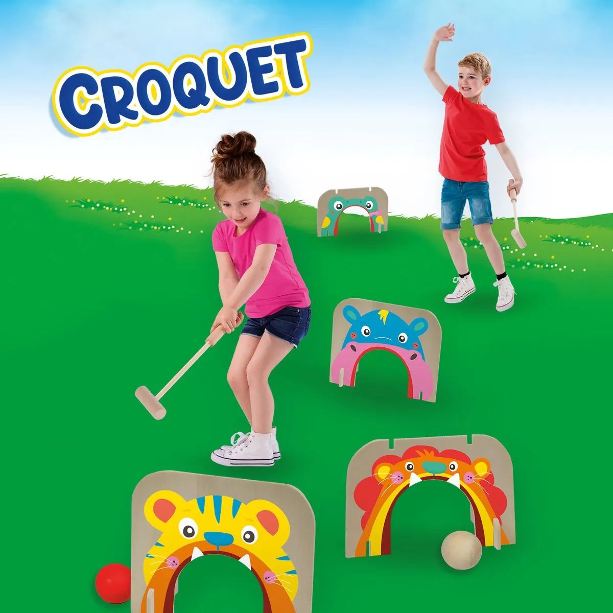 SES Creative Croquet & Pittenzak Gooien - Houten Set - afbeelding 6 van 6