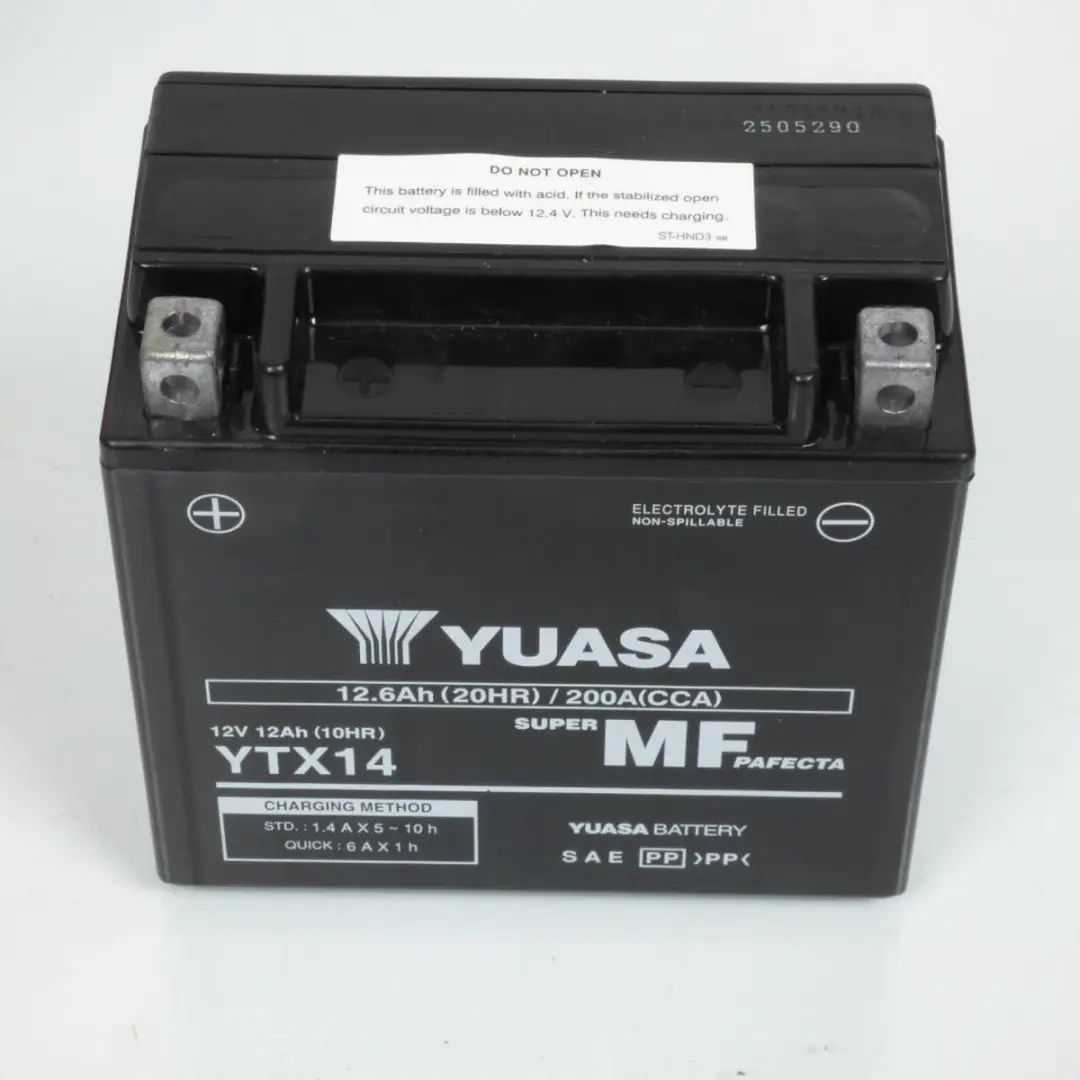 Yuasa YTX14 AGM Accu 12V 12Ah - Kawasaki 1400 Ninja 2006-2013