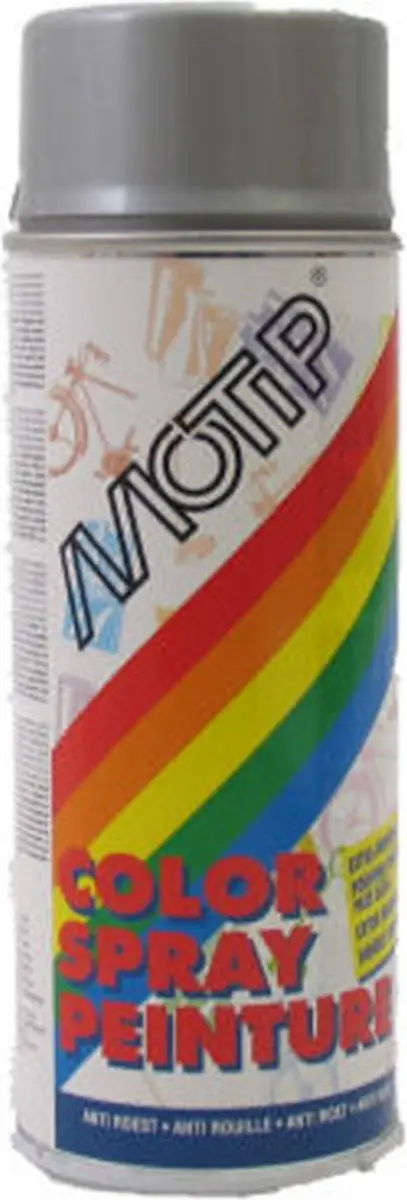 Motip Hoogglans Lak RAL 9006 400ml - Metaal/Kunststof/Glas