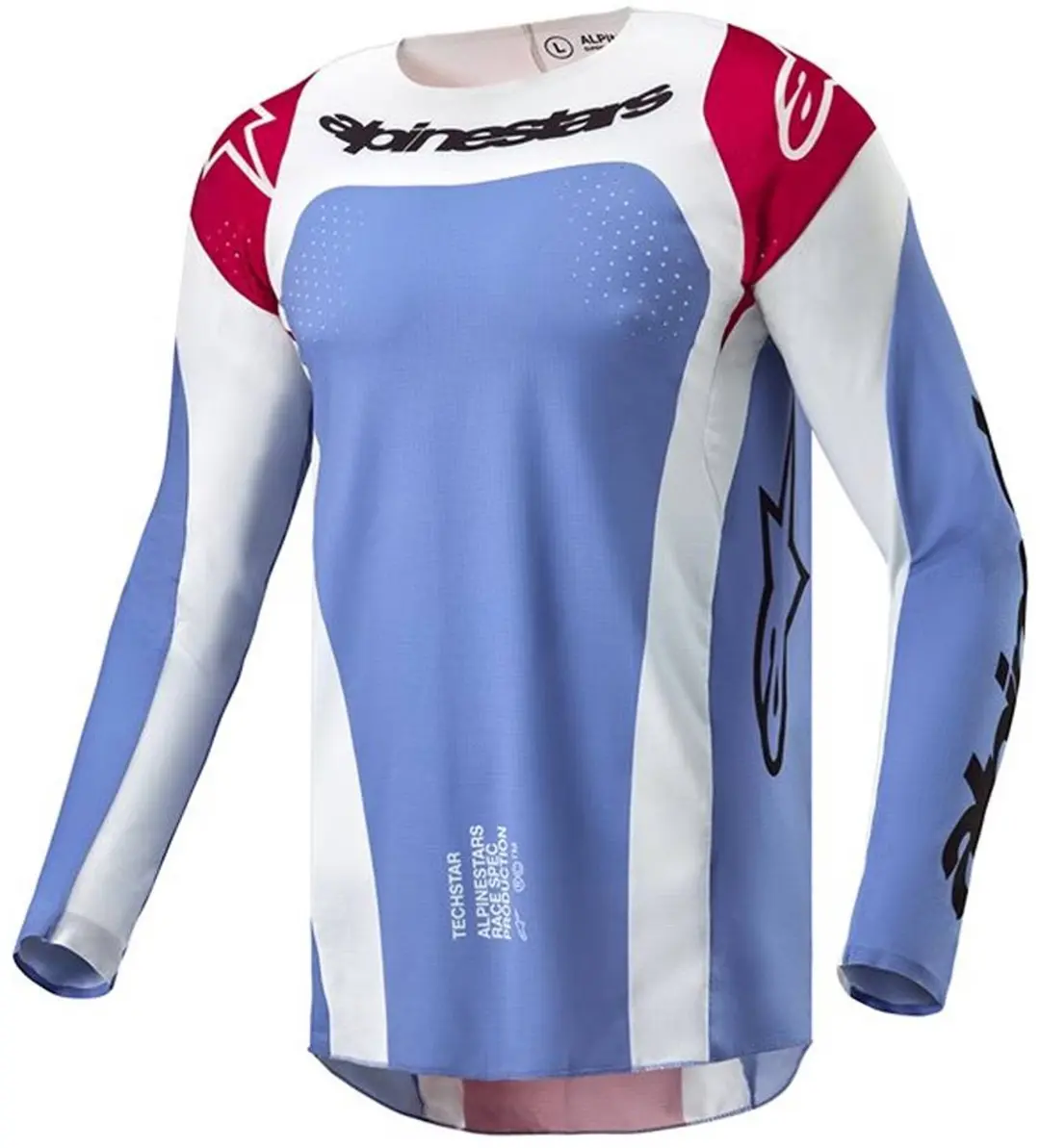 Alpinestars Techstar Ocuri Jersey - 2XL - Lichtblauw/Marsrood/Wit