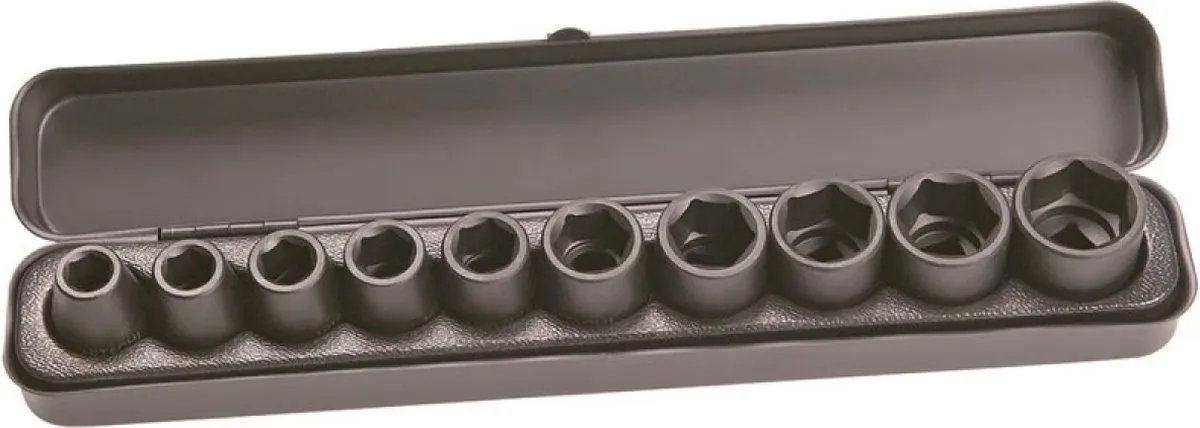 Hikoki 751879 Krachtdoppenset 10-delig 1/2" - Zwart