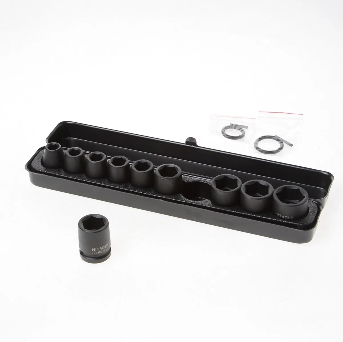 Hikoki 751879 Krachtdoppenset 10-delig 1/2" - Zwart