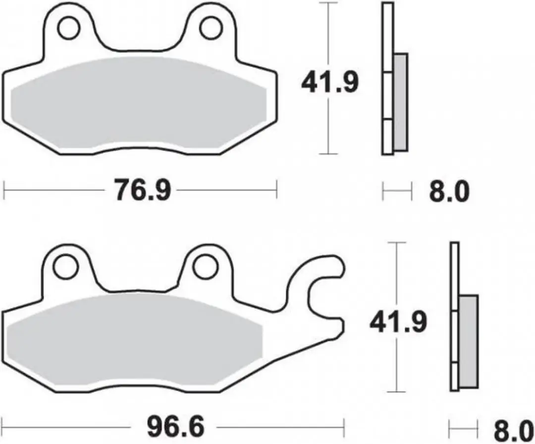 Nissin Remblok Quad CF Moto 550 UForce 2015-2016