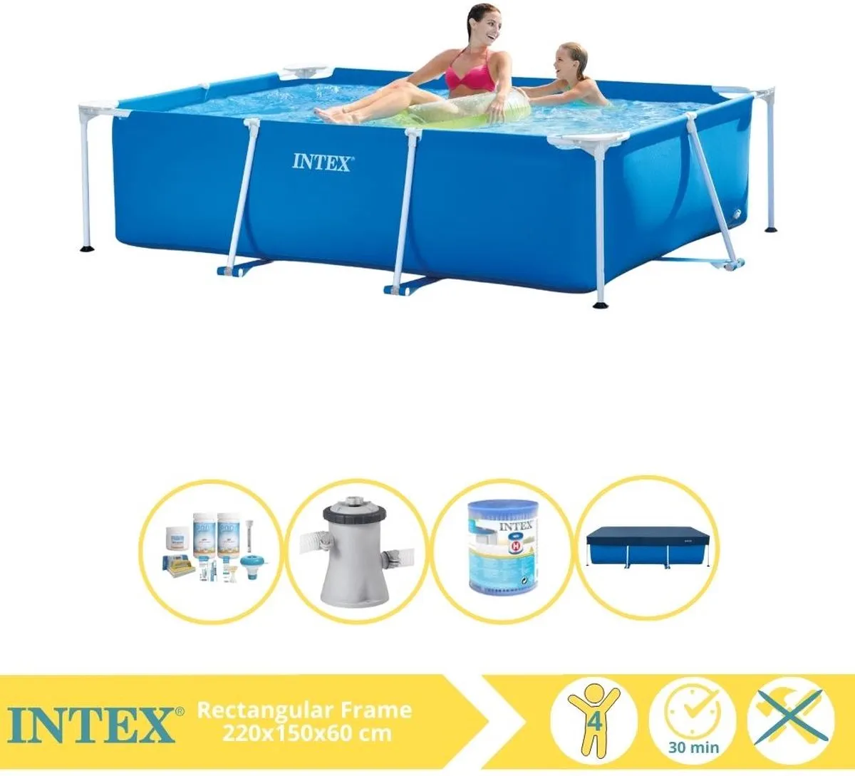 Intex 28270NP Opzetzwembad 220x150x60cm