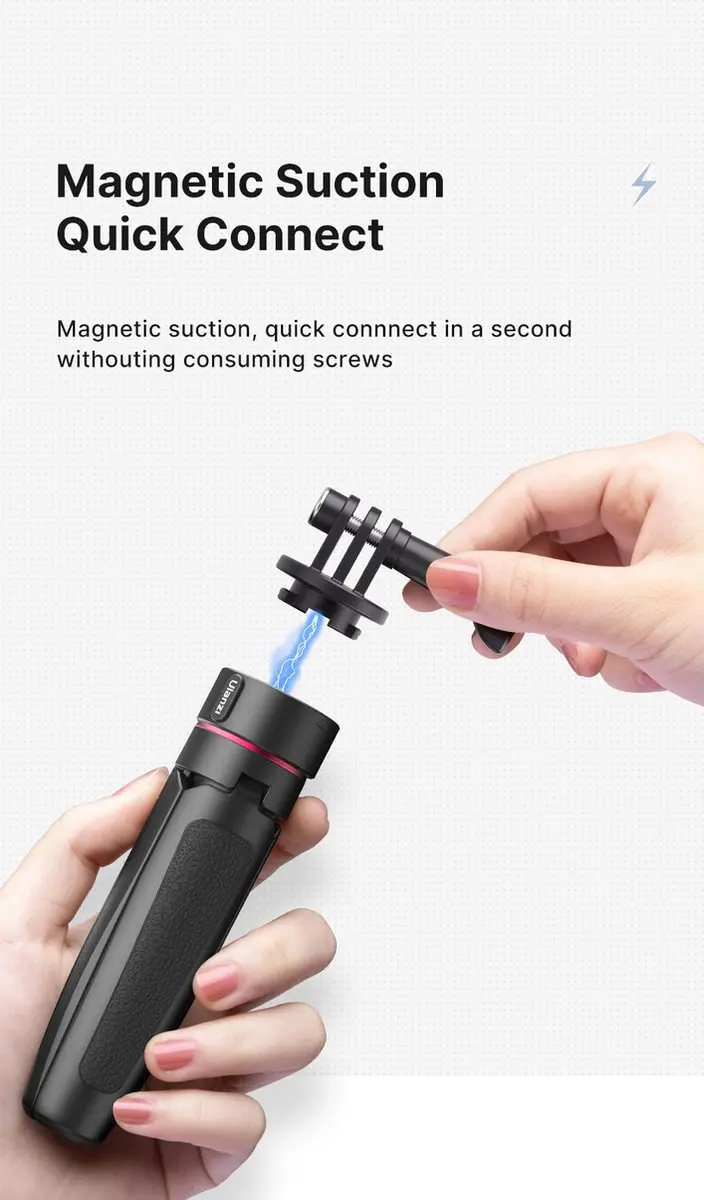 Ulanzi Go Quick II Magnetische Tripod - 26cm - Zwart/Rood