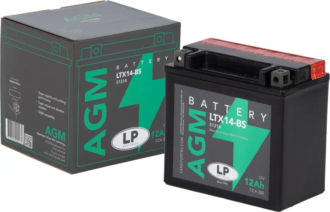 Landport YTX14-BS Accu 12V 12Ah