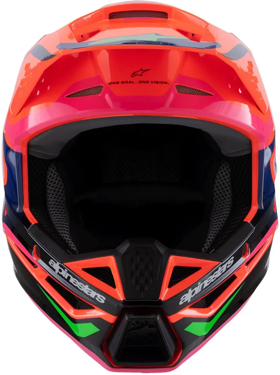 Alpinestars S-M3 Youth Deegan Offroad Helm - Oranje/Blauw/Groen/Paars/Roze