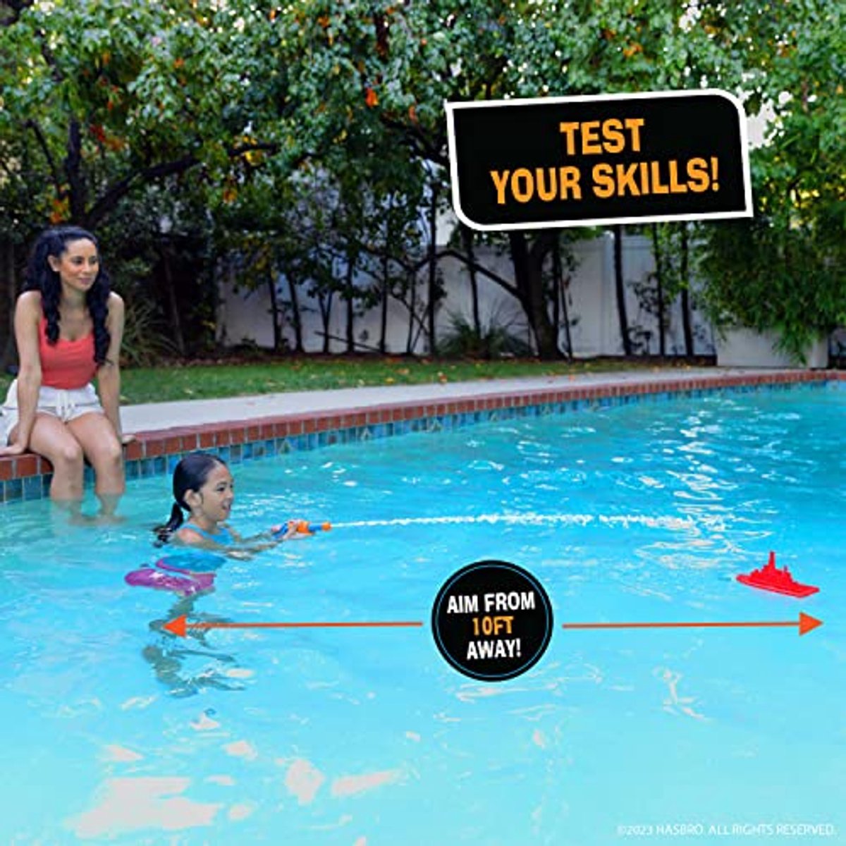Hasbro Battleship Splash Game – Waterspel voor Kinderen – Waterpistool & Speelschip – Buitenspeelgoed Zomer