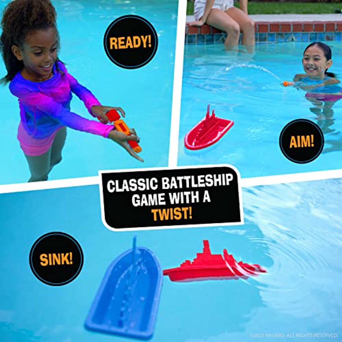 Hasbro Battleship Splash Game – Waterspel voor Kinderen – Waterpistool & Speelschip – Buitenspeelgoed Zomer