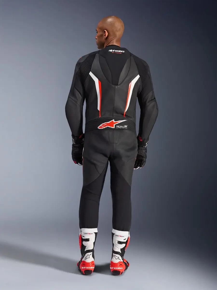 Alpinestars GP Force V2 Motorfietsleren Pak - Zwart/Wit/Rood 58