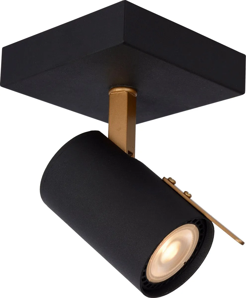 Lucide GRONY Plafondspot LED Dim to Warm GU10 5W - Zwart