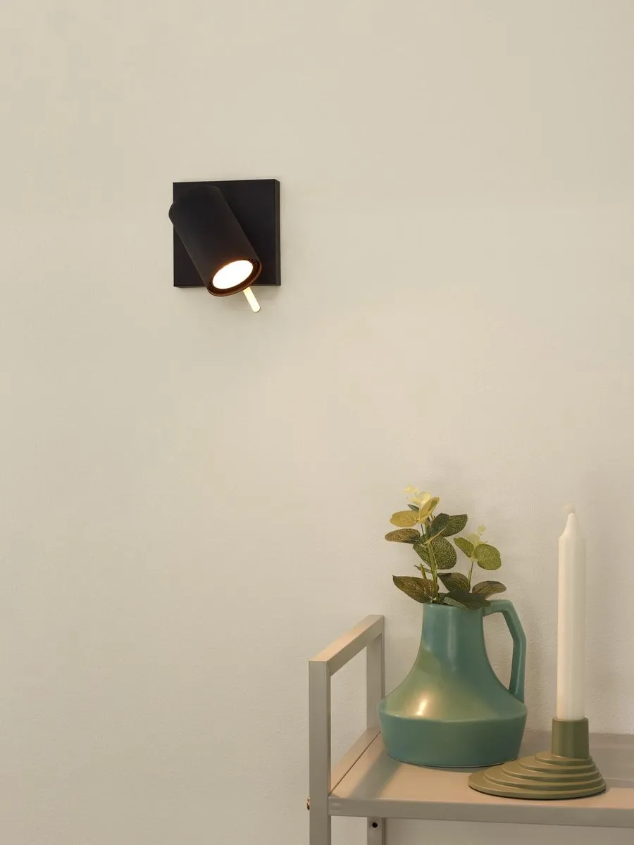 Lucide GRONY Plafondspot LED Dim to Warm GU10 5W - Zwart