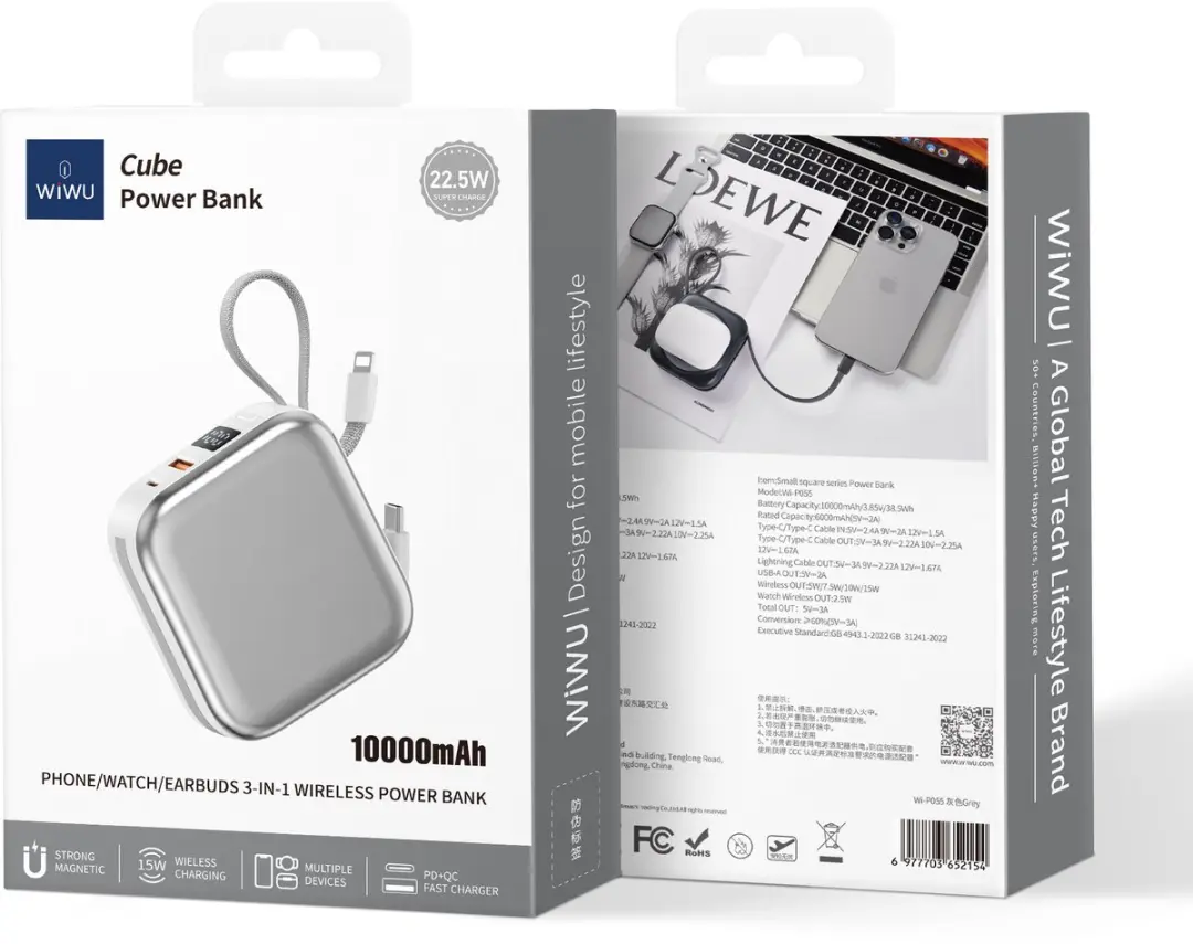 WiWu Powerbank 10000mAh 22.5W - Wit