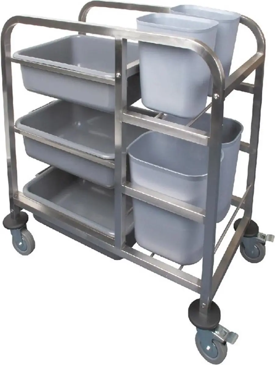 Vogue RVS Afruimwagen 90x82x44cm