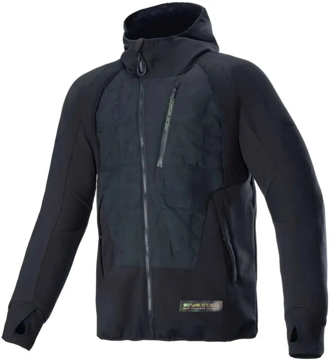 Alpinestars MO.ST.EQ Hybrid Hooded Jas - Zwart - afbeelding 6 van 6
