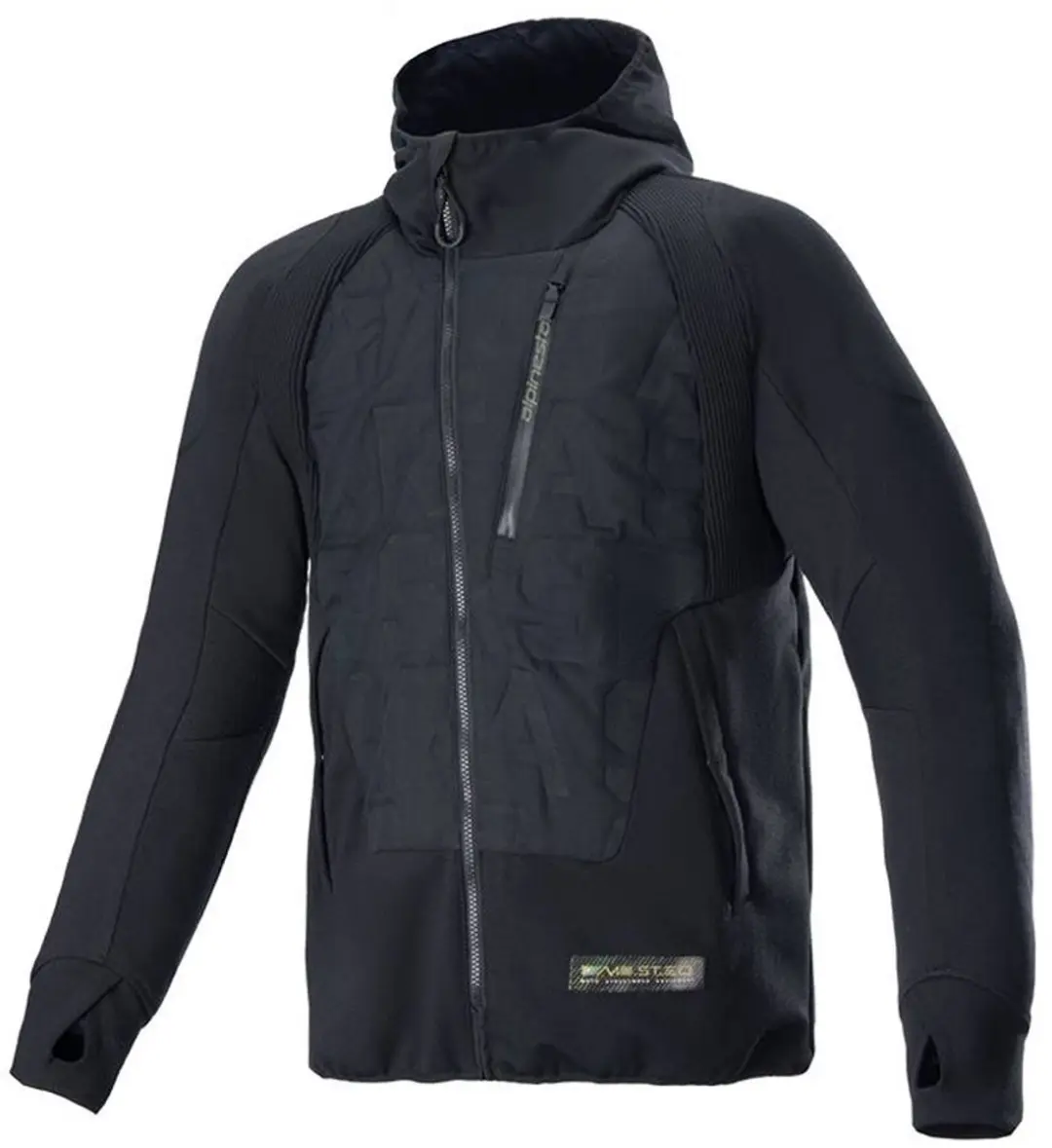 Alpinestars MO.ST.EQ Hybrid Hooded Jas - Zwart