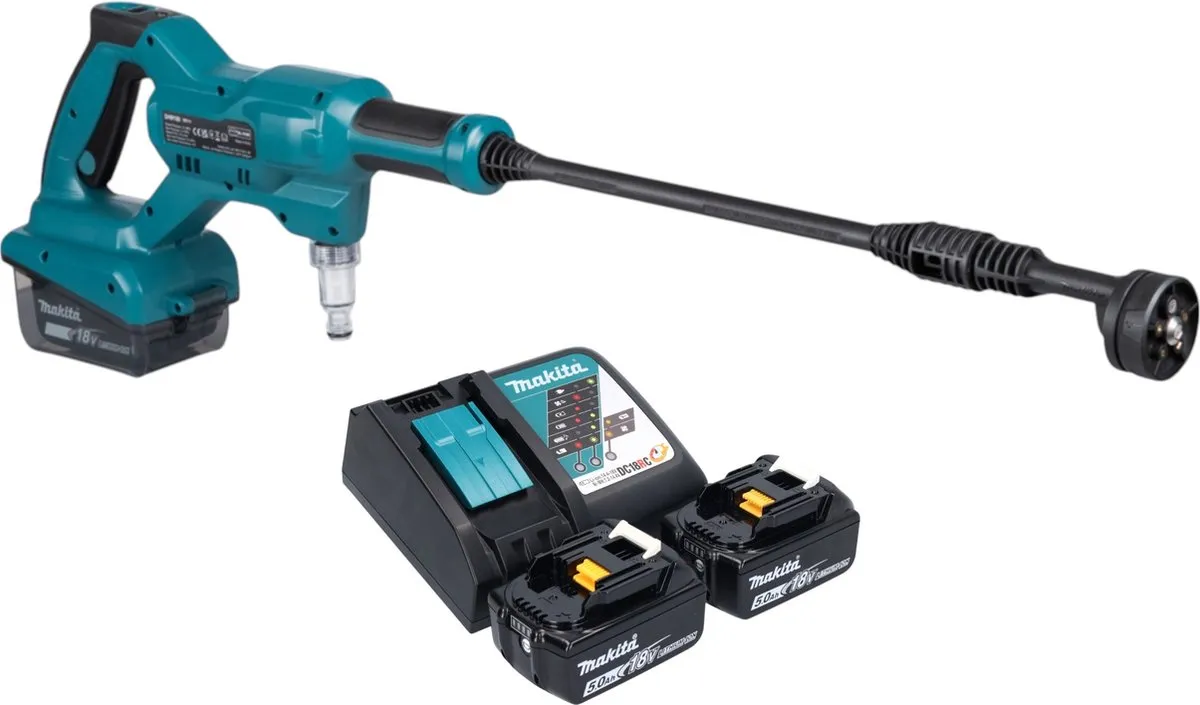 Makita DHW 180 RT Accudrukreiniger 18V 24 bar - 2x 5.0Ah - afbeelding 6 van 6