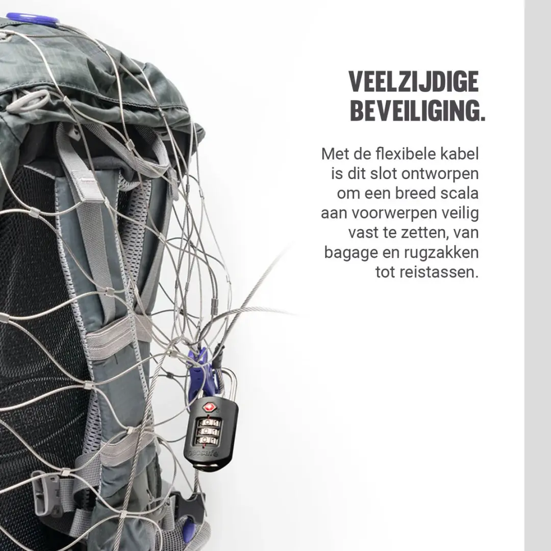 Pacsafe Backpack & Bag Protector 85L - Staal Zilver