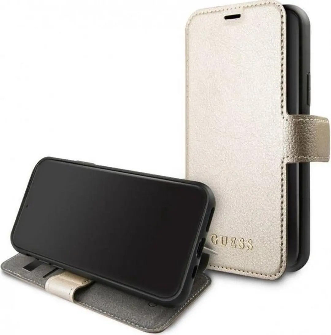 Guess Iridescent Book Case iPhone 11 Pro Max - Goud