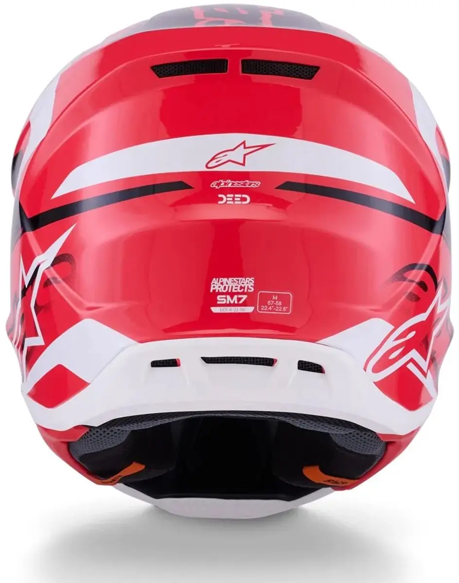 Alpinestars S-M7 Deed Crosshelm - Rood/Zwart