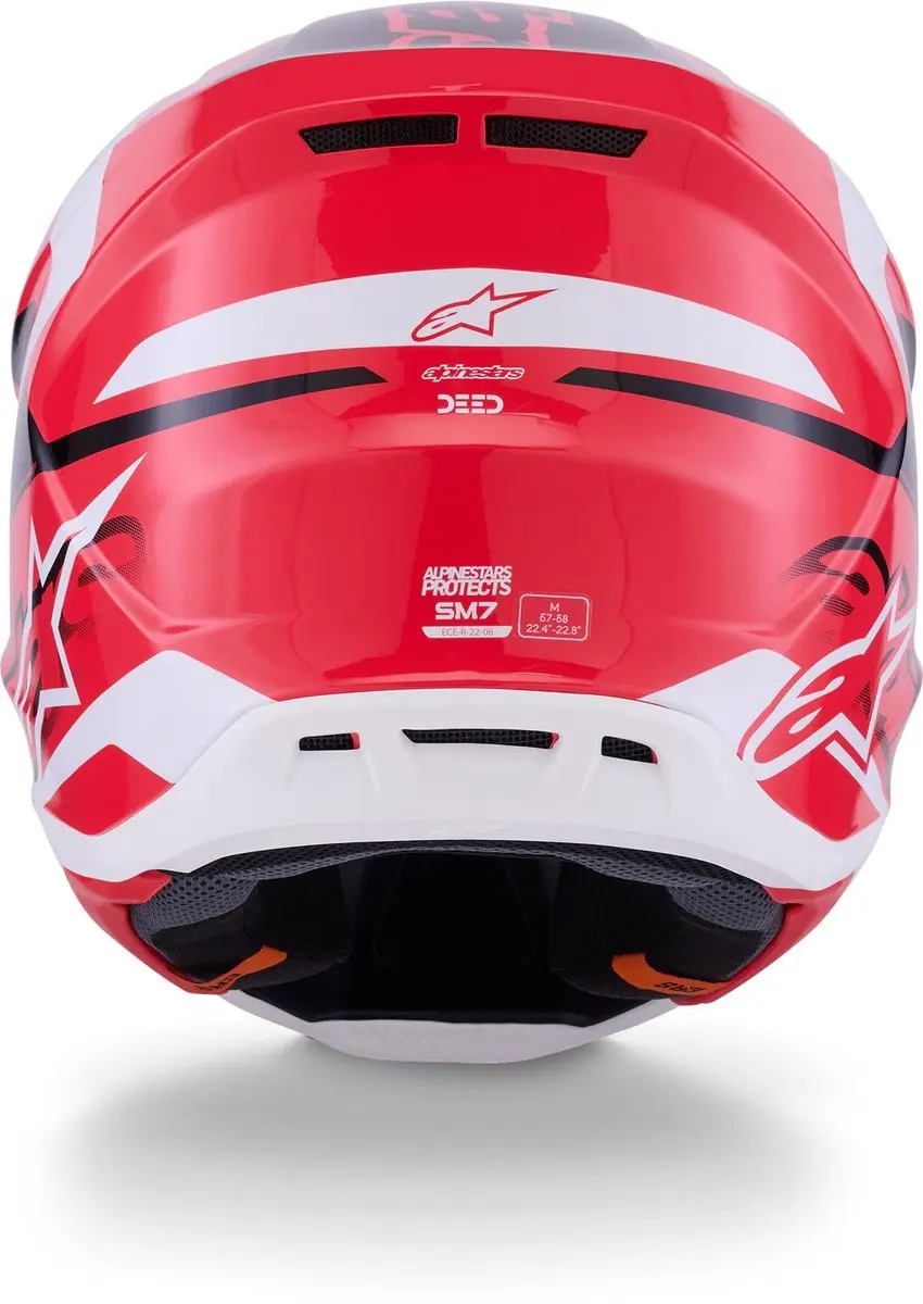 Alpinestars S-M7 Deed Crosshelm - Rood/Zwart - afbeelding 6 van 6