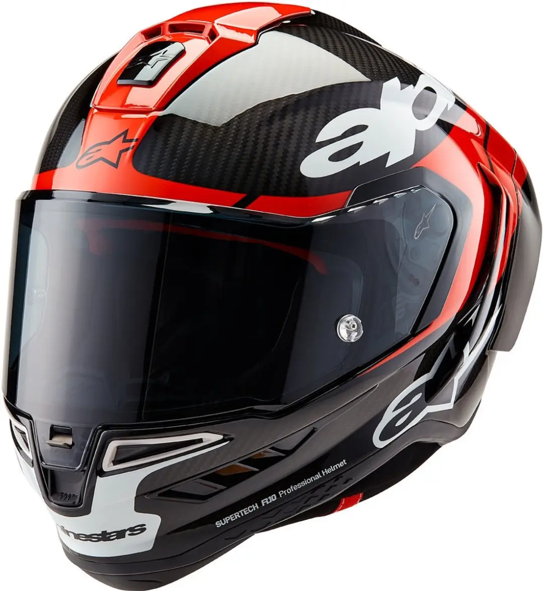 Alpinestars Supertech R10 Integraalhelm - XXL - Carbon/Zwart/Rood/Wit