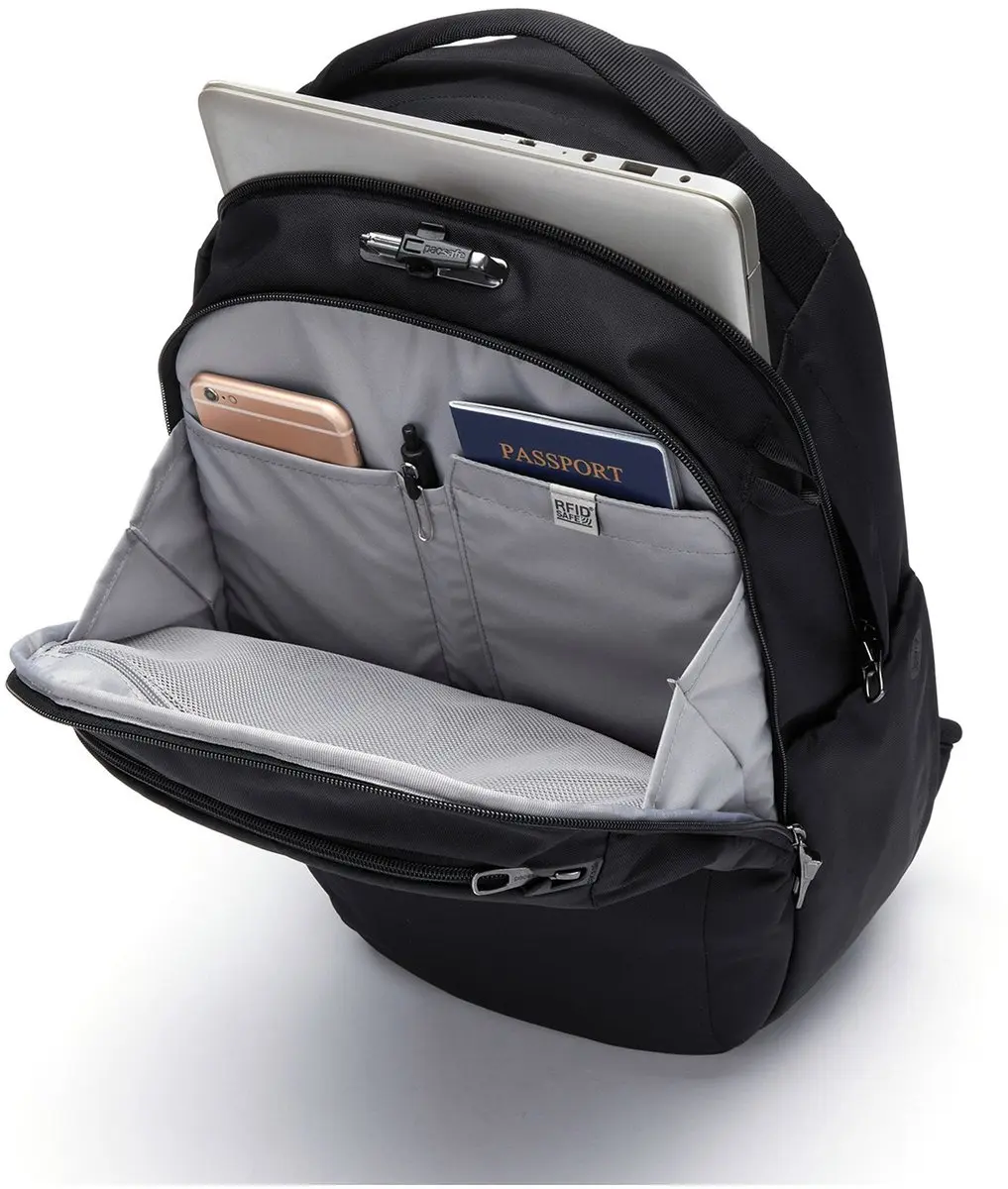 Pacsafe V 25 Tour Backpack 26L - RFID-blokkerend - Zwart - afbeelding 6 van 6