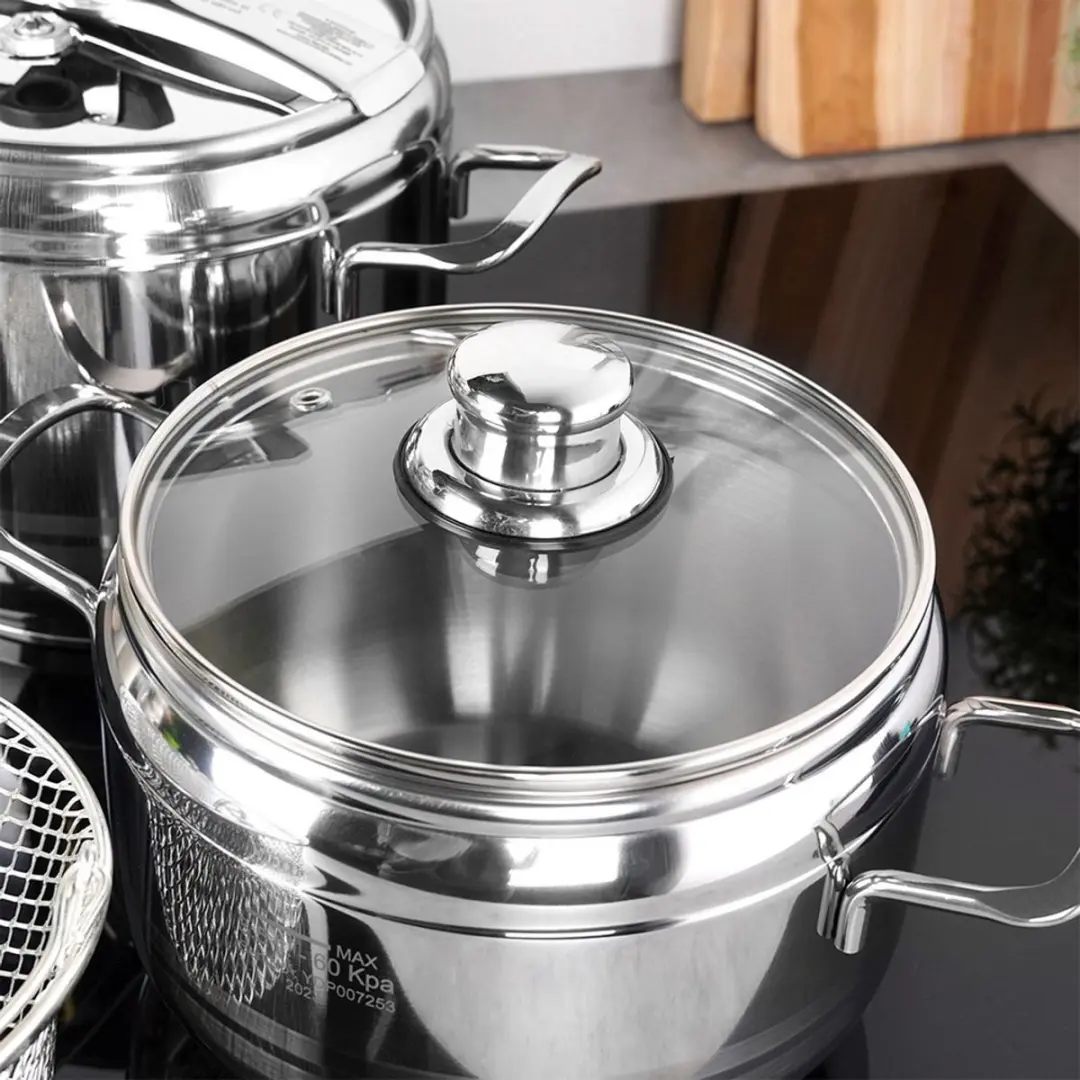 Orion Profi Snelkookpan 3,5L + 5L - Roestvrijstaal