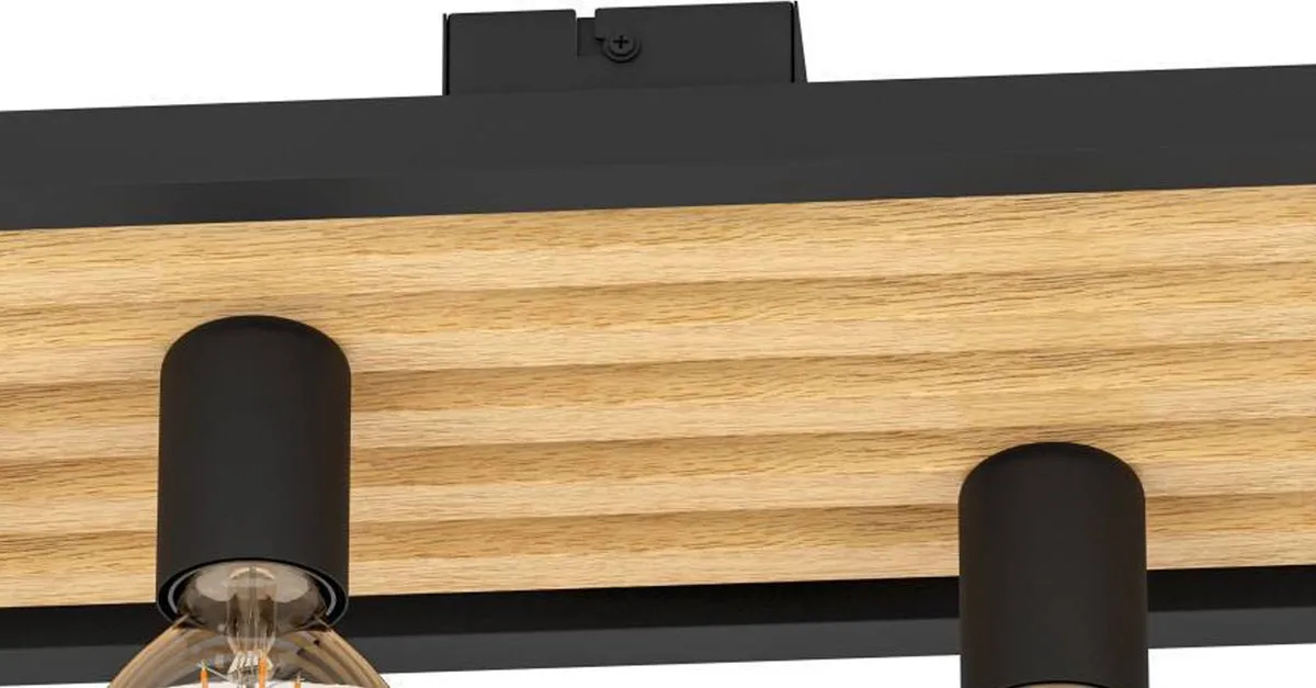 Eglo Consett Plafondlamp 6x E27 - 78cm - Zwart/Bruin