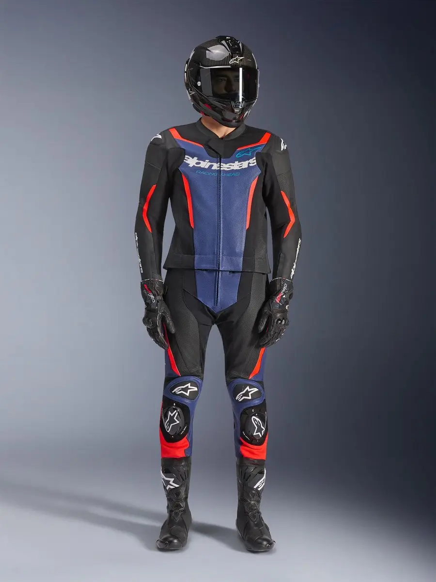 Alpinestars GP Force V2 Motorfietspak - Zwart/Blauw/Rood - Maat 50