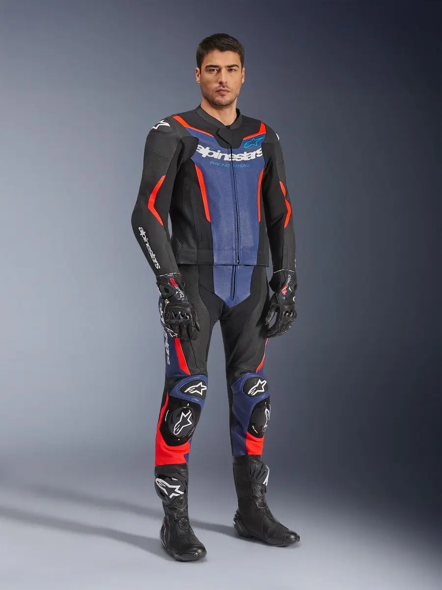 Alpinestars GP Force V2 Motorfietspak - Zwart/Blauw/Rood - Maat 50
