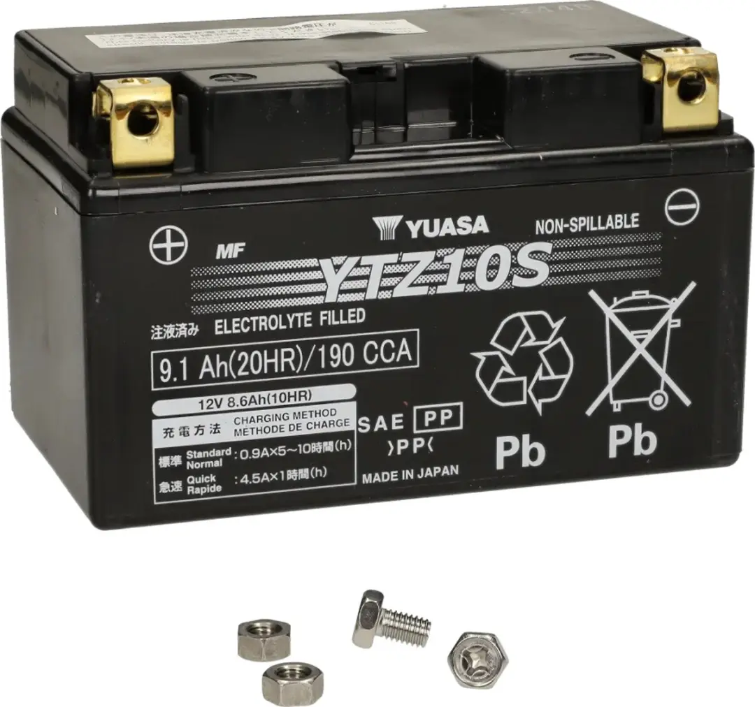 Yuasa YTZ10S Gel Accu 12V 9.1Ah - Onderhoudsvrij