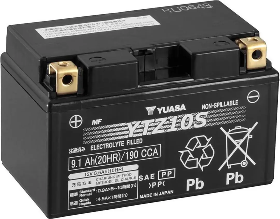 Yuasa YTZ10S Gel Accu 12V 9.1Ah - Onderhoudsvrij - afbeelding 6 van 6