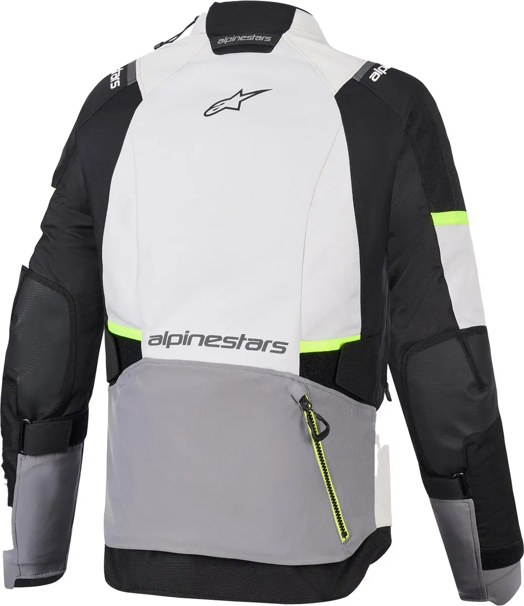 Alpinestars Stella Andes V4 Drystar Motorjas - Donkergrijs/Zwart/Geel