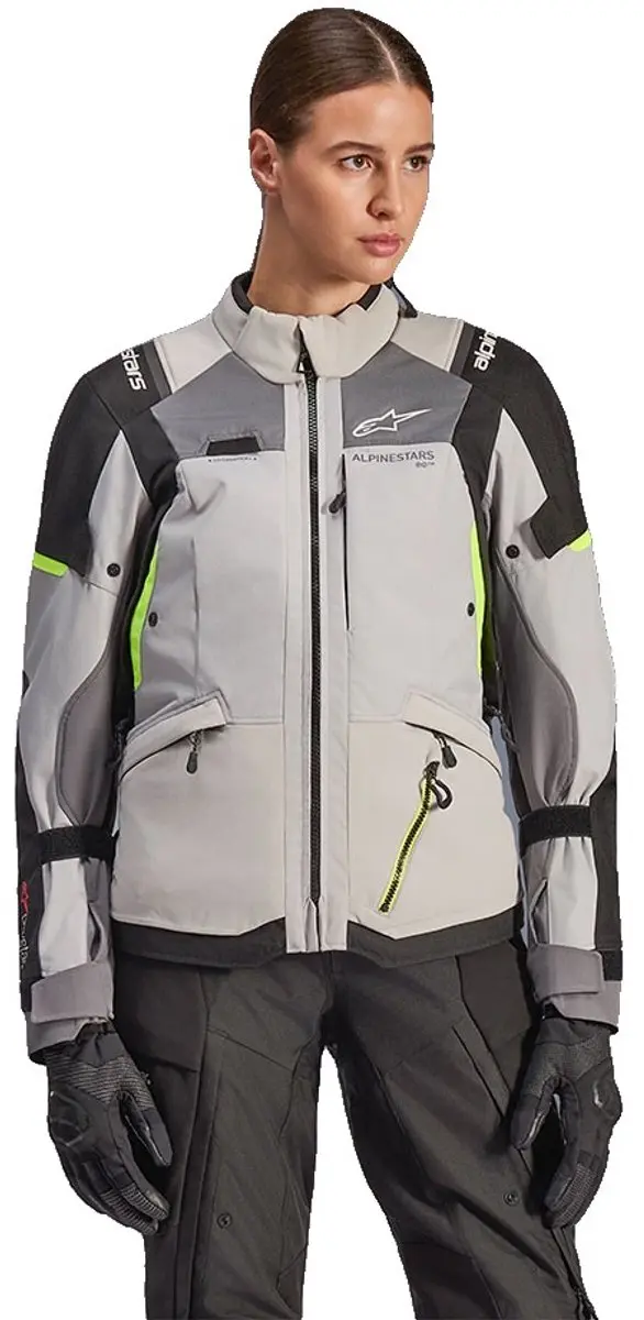 Alpinestars Stella Andes V4 Drystar Motorjas - Donkergrijs/Zwart/Geel - afbeelding 6 van 6