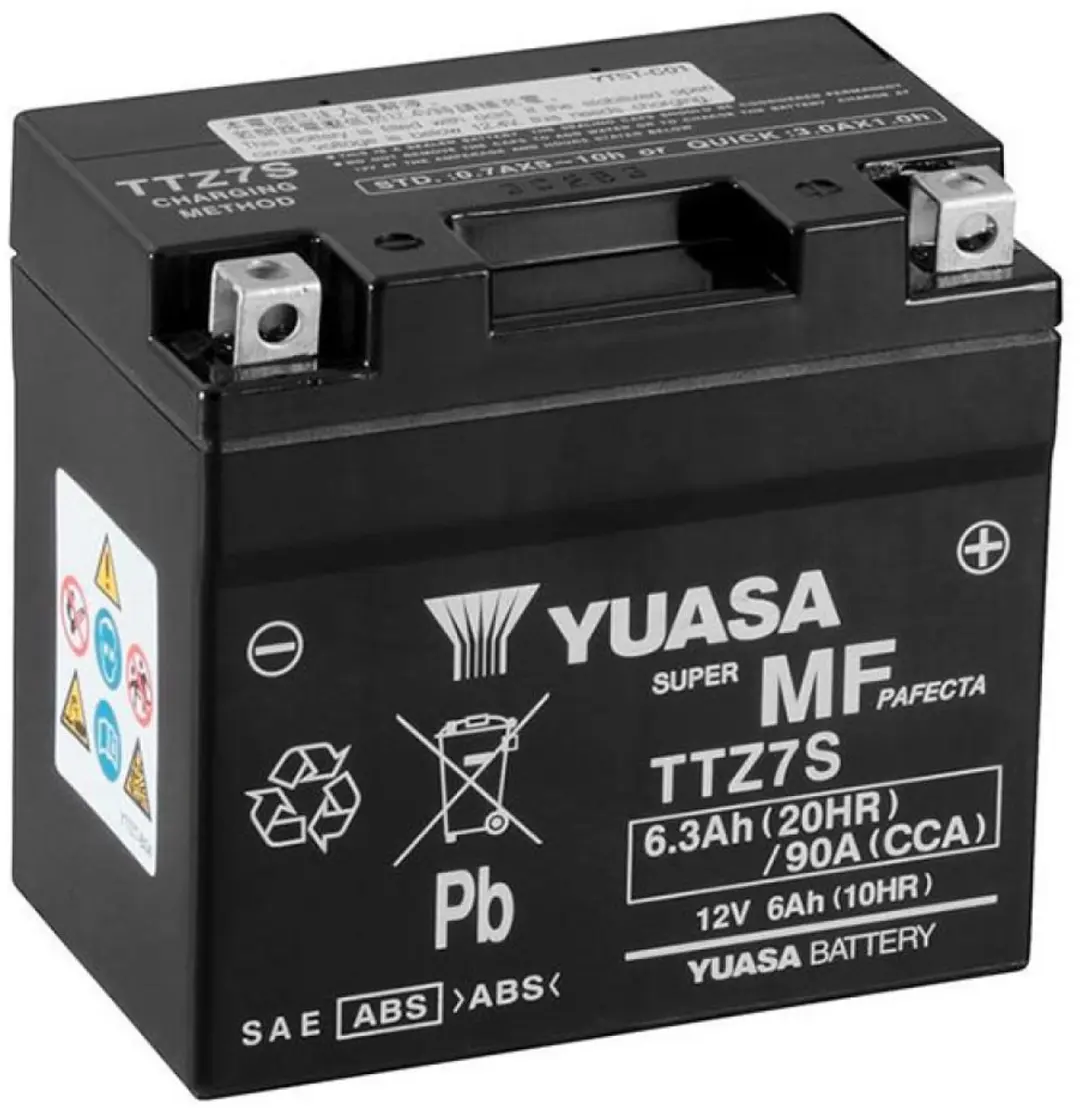 Yuasa YTZ7S-BS Accu 12V 6,3Ah - Piaggio Vespa Primavera 4T