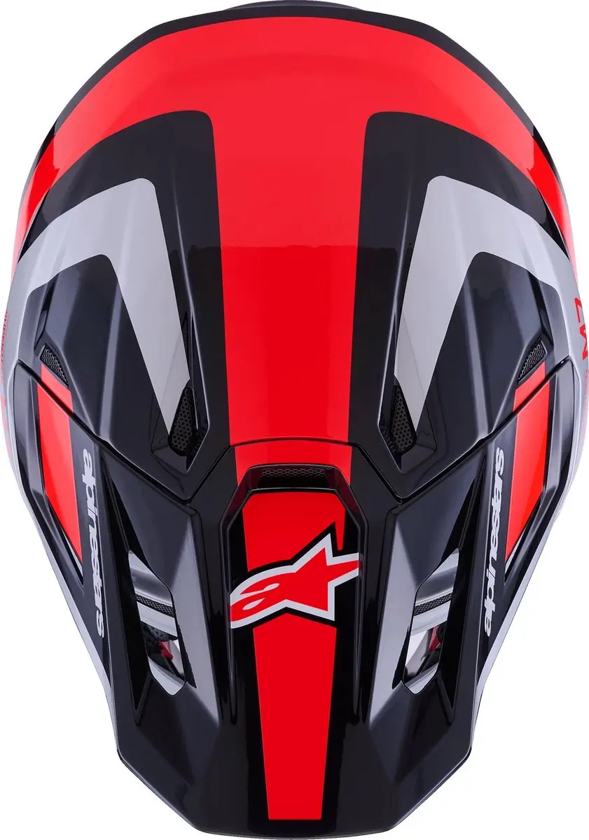 Alpinestars S-M7 Rise Crosshelm - S - Zwart/Rood/Zilver - afbeelding 6 van 6