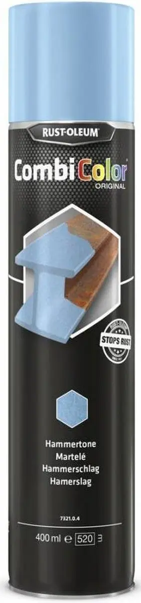 Rust-Oleum Combicolor Hamerslag Verf Spuitbus 400ml - Lichtblauw