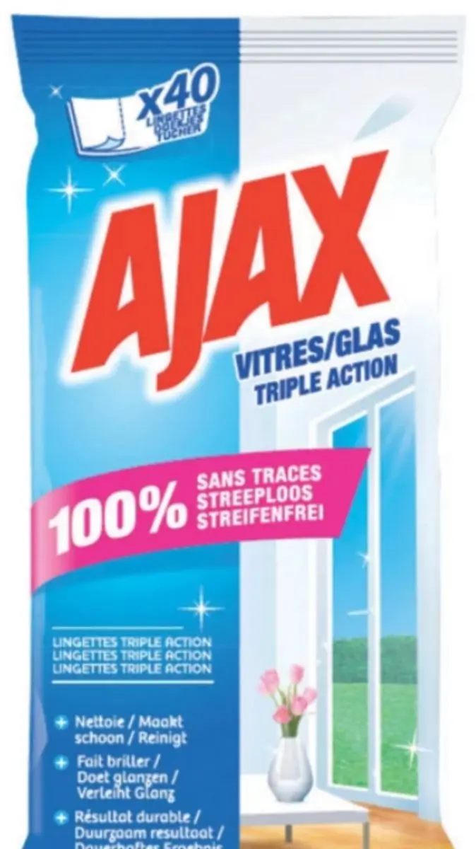 Ajax Ruiten Reinigingsdoekjes 40 Stuks