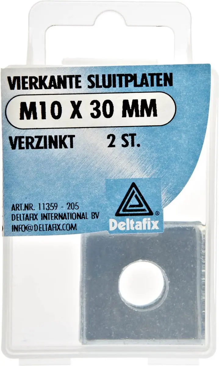 Deltafix Sluitplaat Vierkant Verzinkt M10 x 30mm