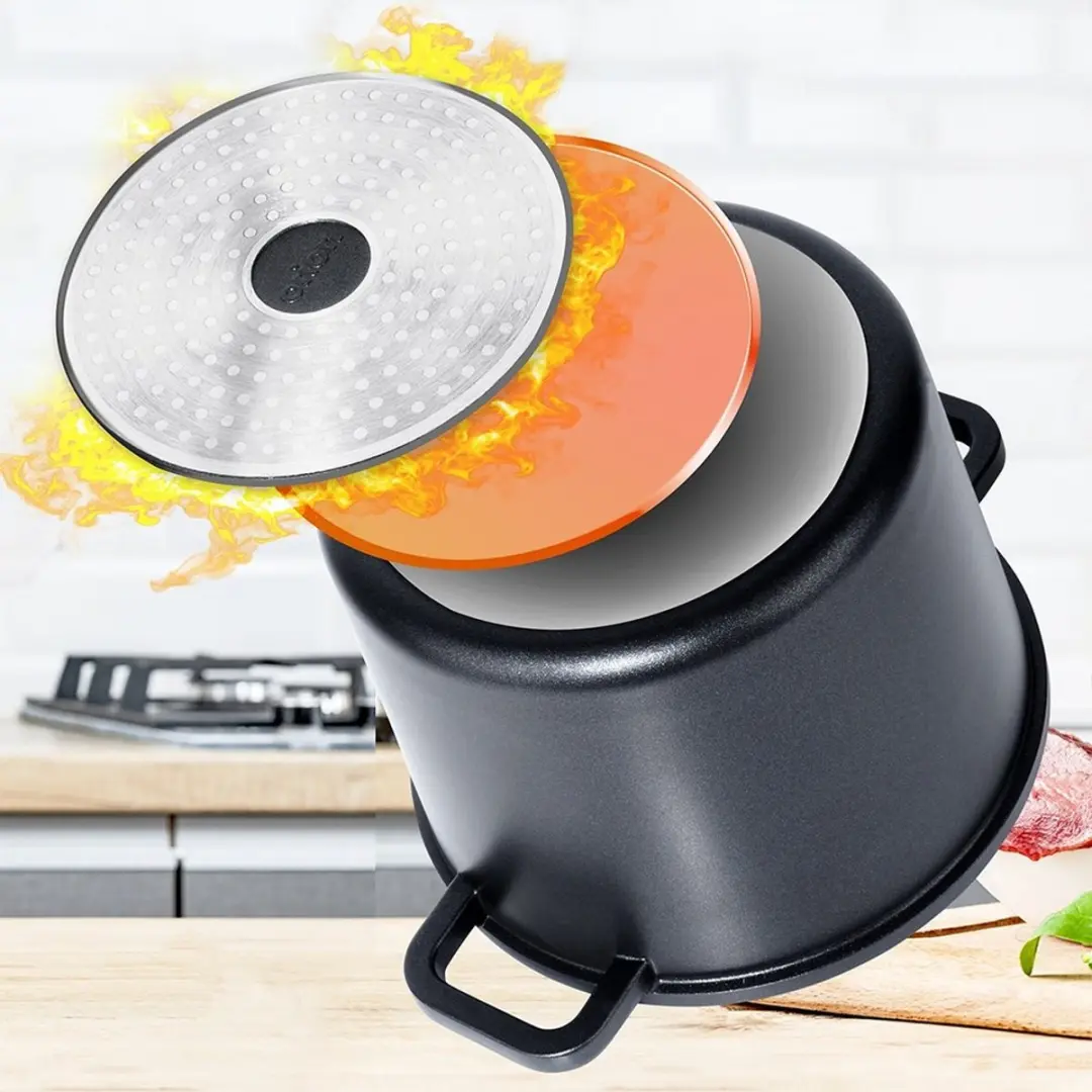 Orion Grande Hoog Granieten Pan 7,6L - Zwart - afbeelding 6 van 6