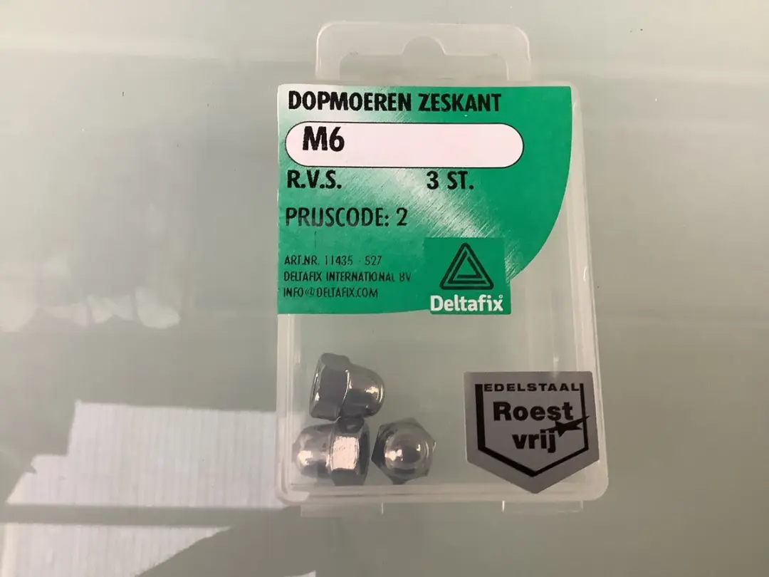 Deltafix M6 Zeskant Dopmoer RVS