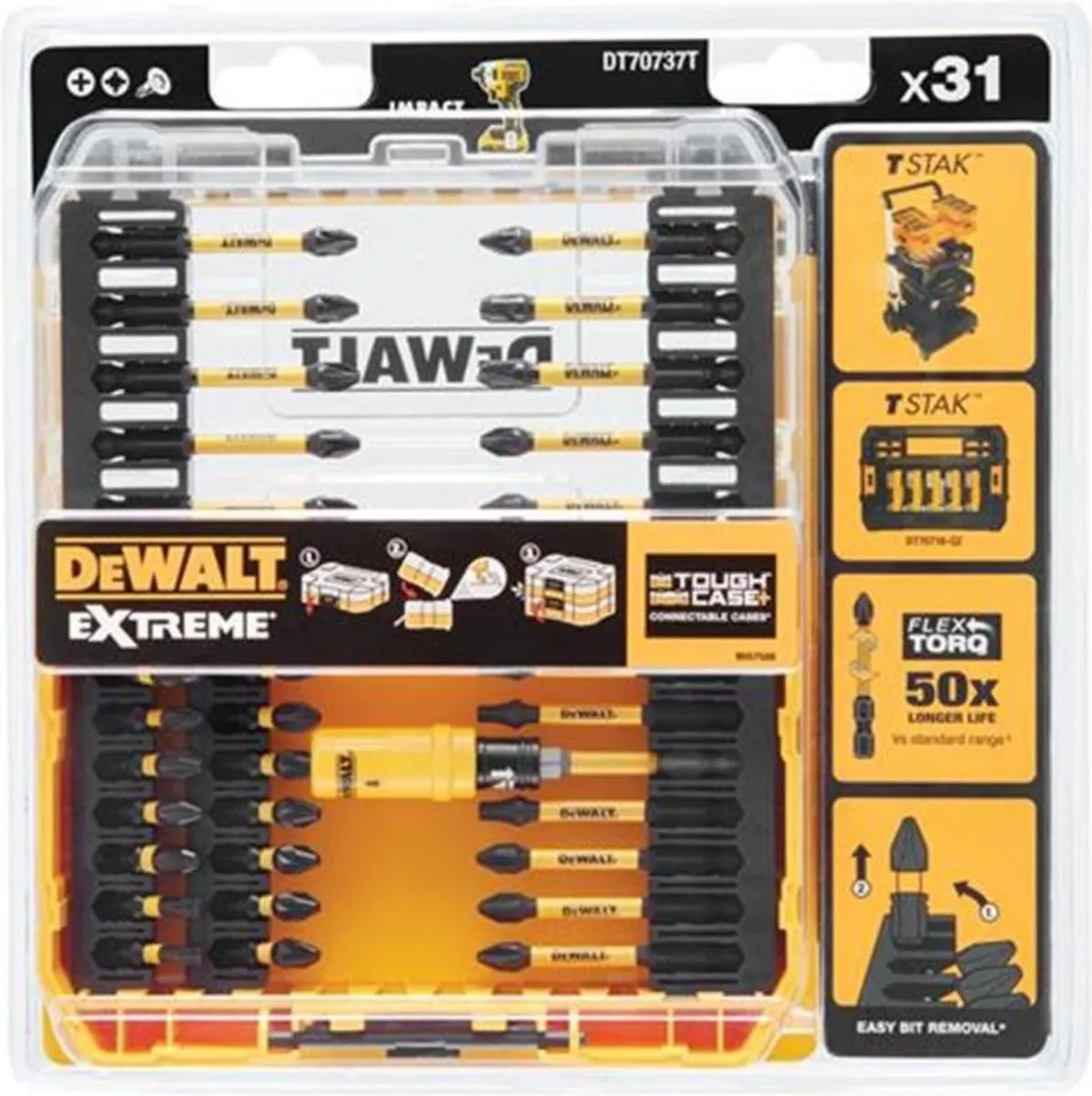 DeWalt DT70737T Bitset 31-delig - PH/PZ/TX