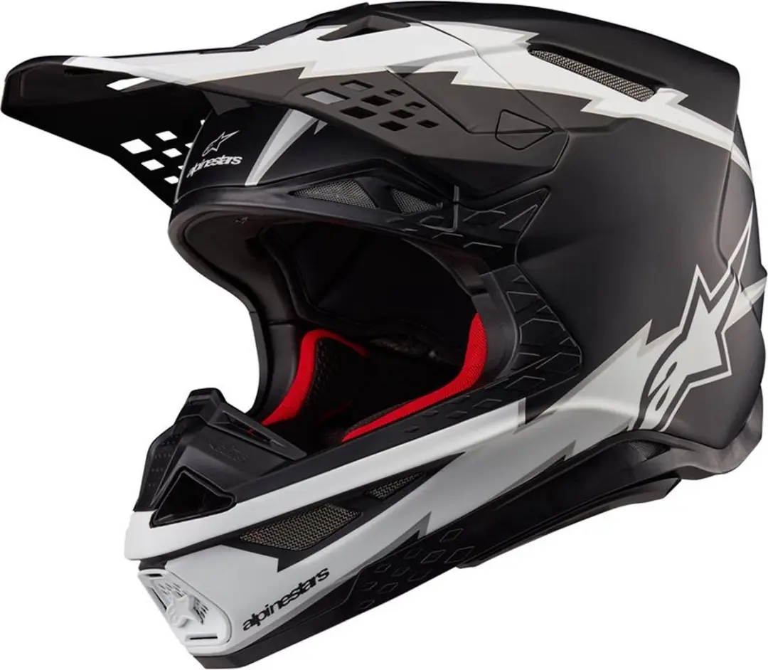 Alpinestars Supertech S-M10 Ampress Helm ECE 22.06 - XL - Zwart/Wit